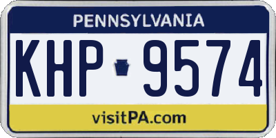 PA license plate KHP9574