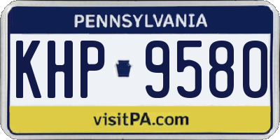PA license plate KHP9580