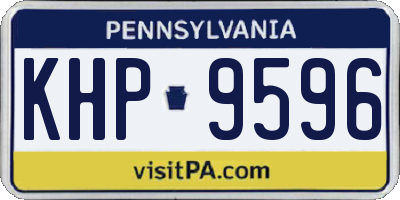 PA license plate KHP9596