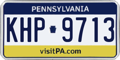 PA license plate KHP9713