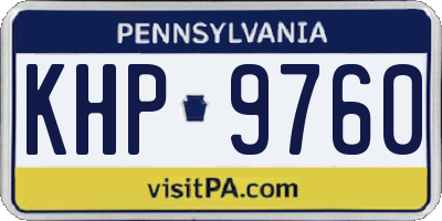 PA license plate KHP9760