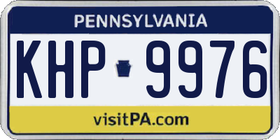 PA license plate KHP9976