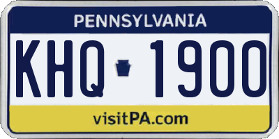 PA license plate KHQ1900