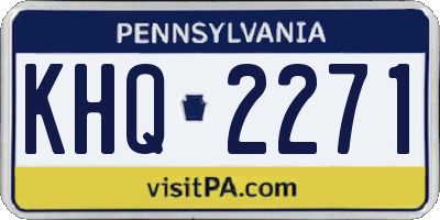 PA license plate KHQ2271