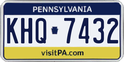 PA license plate KHQ7432