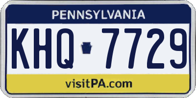 PA license plate KHQ7729