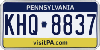 PA license plate KHQ8837