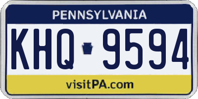 PA license plate KHQ9594