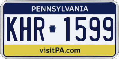 PA license plate KHR1599