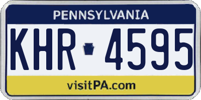 PA license plate KHR4595