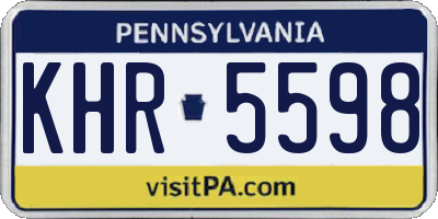PA license plate KHR5598