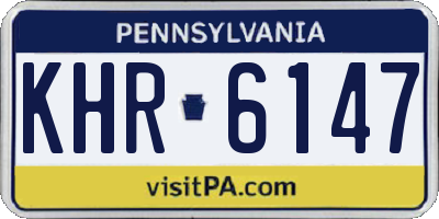 PA license plate KHR6147