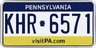 PA license plate KHR6571