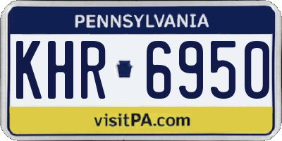 PA license plate KHR6950