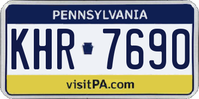 PA license plate KHR7690