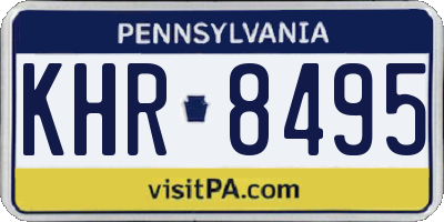 PA license plate KHR8495