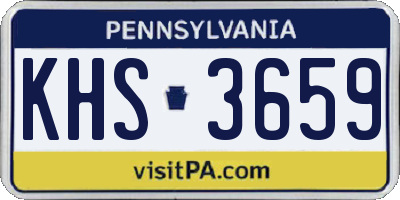 PA license plate KHS3659
