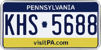 PA license plate KHS5688