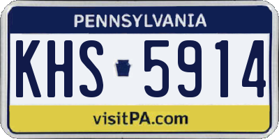 PA license plate KHS5914