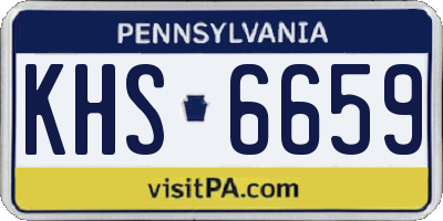 PA license plate KHS6659