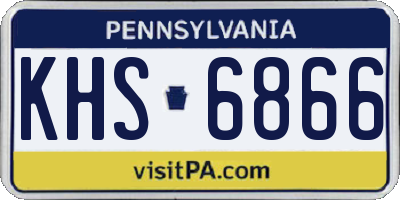 PA license plate KHS6866