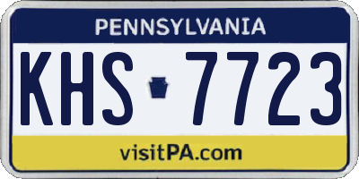 PA license plate KHS7723