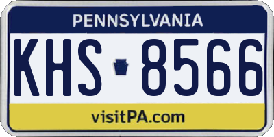 PA license plate KHS8566
