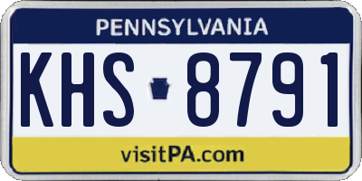 PA license plate KHS8791