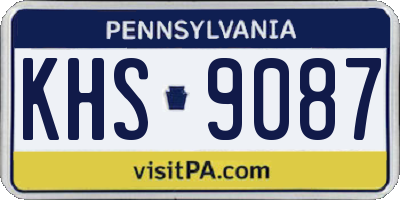 PA license plate KHS9087