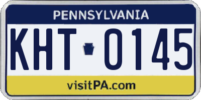 PA license plate KHT0145