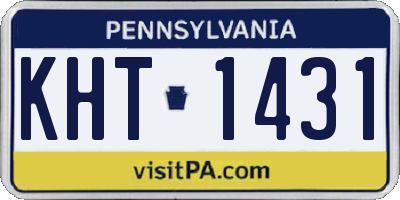 PA license plate KHT1431
