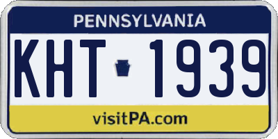 PA license plate KHT1939