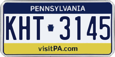 PA license plate KHT3145