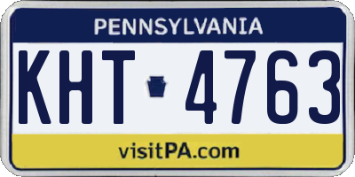 PA license plate KHT4763