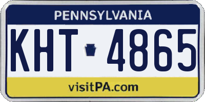 PA license plate KHT4865