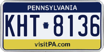 PA license plate KHT8136