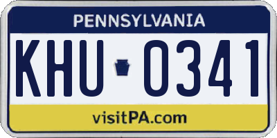 PA license plate KHU0341