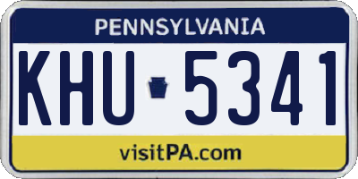 PA license plate KHU5341