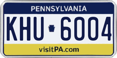 PA license plate KHU6004