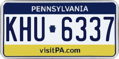 PA license plate KHU6337