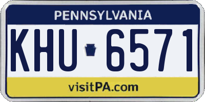 PA license plate KHU6571