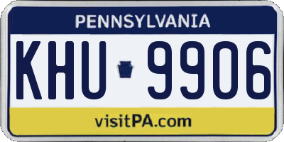 PA license plate KHU9906