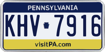 PA license plate KHV7916