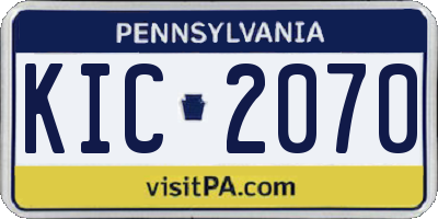 PA license plate KIC2070