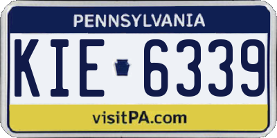 PA license plate KIE6339
