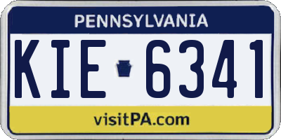 PA license plate KIE6341