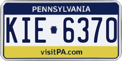 PA license plate KIE6370