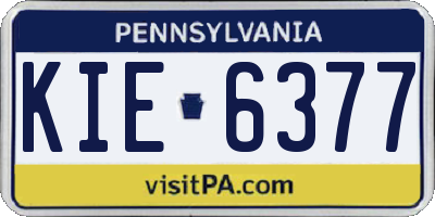 PA license plate KIE6377