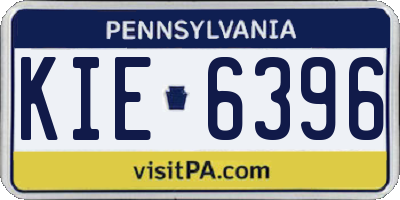 PA license plate KIE6396