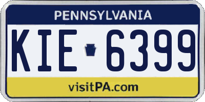 PA license plate KIE6399